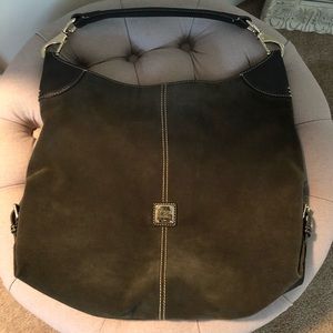 👜Dooney & Bourke Green Suede Hobo Bag